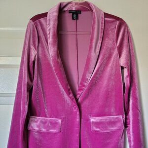 Sincerely Jules Pink Velvet Long Blazer Jacket
